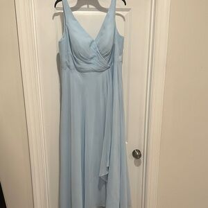 Elegant Light Blue Bridesmaid or Evening Gown